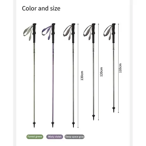 Трекінгова палиця Naturehike CNK2450DS016 39-130 см зелена - фото 2