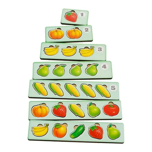 Дерев'яна настільна гра "Рахунок -2" Ubumblebees (ПСД070) PSD070 сортер-комодик - фото 2