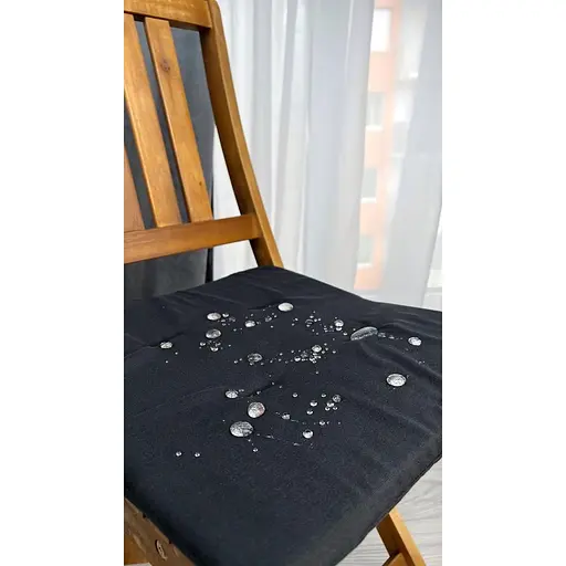 Водоотталкивающая Подушка на стул Черный однотон (2 шт.) - фото 5