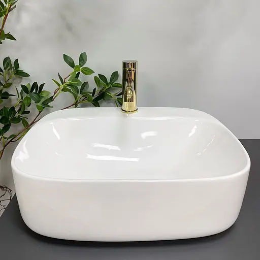 Умивальник VBI Narni M white накладний VBI-014900, Білий - фото 3