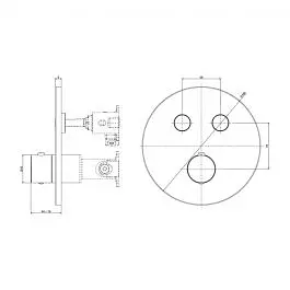 Смеситель для ванны/душа на 2 потребителя Paffoni Compact Box black matt CPM018NO, Черный матовый - фото 2