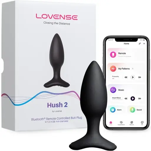 Анальна пробка Lovense Hush 2 S 12.2 см (чорний) - фото 3