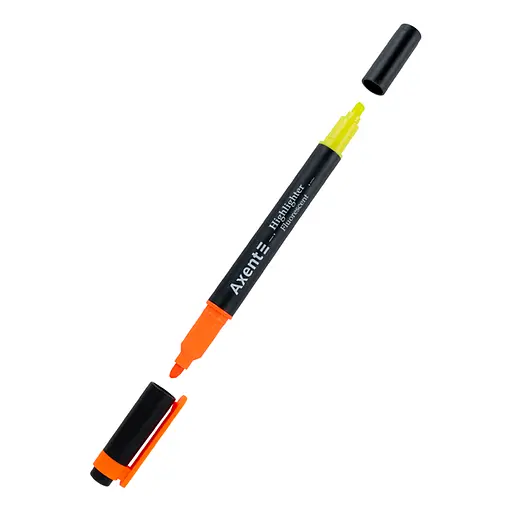 Набор маркеров Axent Highlighter Dual 2534-A клиновидный 2-4 мм 12 шт. оранжевый/желтый (2534-12-A)