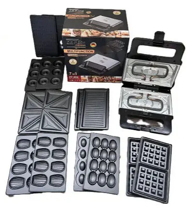 Мультимейкер Zepline ZP-806 7в1 зі знімними формами 2200Вт Чорний/Сталь - фото 3