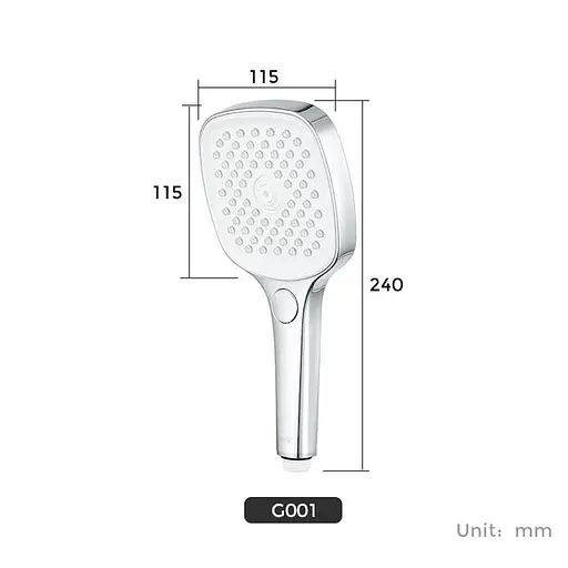Ручной душ Gappo G001, 3-режим, белый/хром, Хром - фото 7