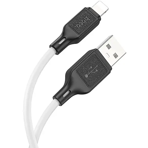 Дата кабель Hoco X90 Cool silicone USB to Lightning (1m) White - фото 2