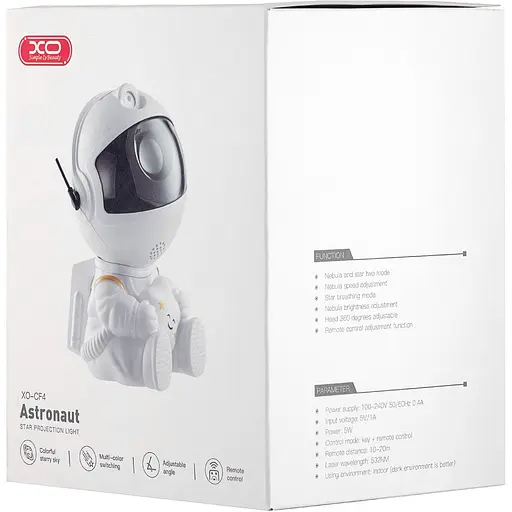 Проектор звездного неба XO CF4 mini Astronaut Sky Projection Lamp White [118226] - фото 6
