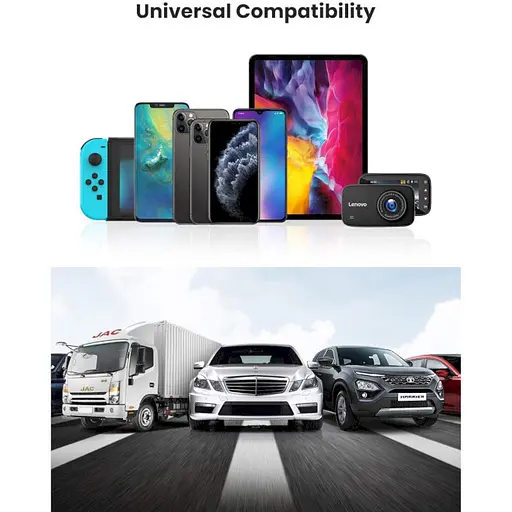 Автомобильный адаптер - зарядный Ugreen CD130 24 W 2 порта USB-A (50592) алюминиевый - фото 6