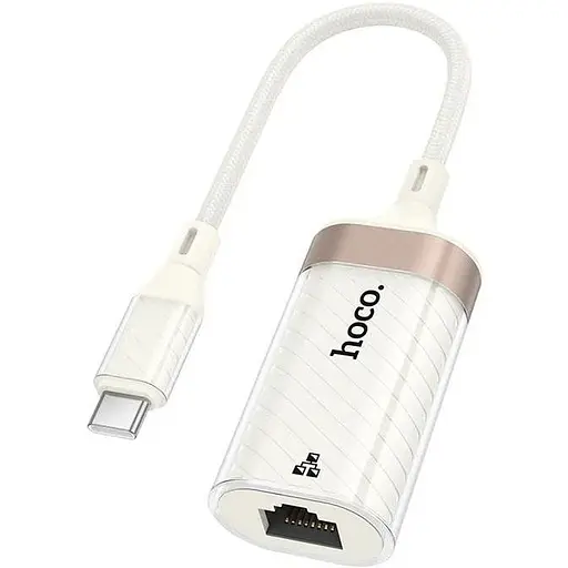 Переходник Hoco Crystal Type-C Ethernet Adapter UA41B 0.145 м 100Mbps