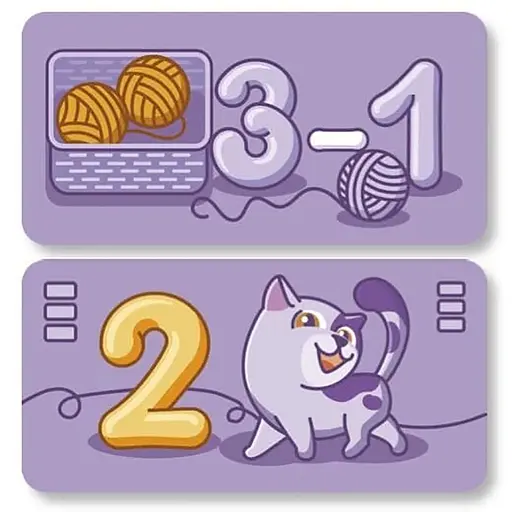 Настільна навчальна гра Муркітливе віднімання 360081, 63 картки - фото 2