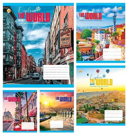 Тетради ученические 96 листов клетка Тверда Місто, 10 шт. в упаковке