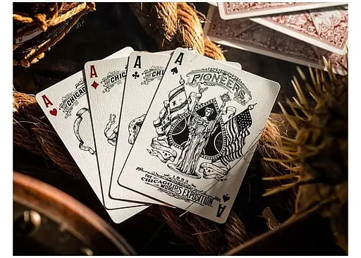 Карти гральні Cartamundi Ellusionist Pioneers Marked (red) (PC_ELPMR) - фото 5