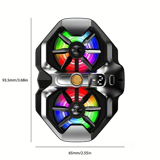 Кулер з екраном активне охолодження для телефону / планшета Memo DL21 шириною до 90,5 мм Black (18507) - фото 3