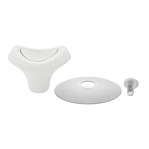 Ручка для кришки каструлі сковороди овальна керамічна із залізною вставкою, Kitchen Master Білий 87006 - фото 3