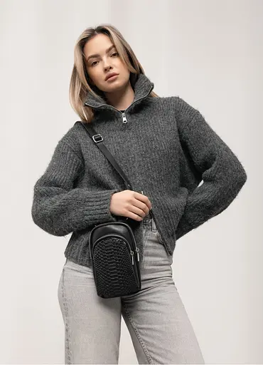 Женская сумка Sambag Modena с принтом крокодила 19 х 11 х 3 см (96193070) - фото 1