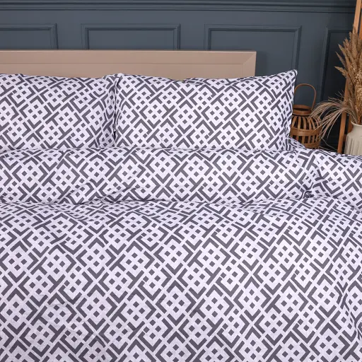 Наволочка Mirson Ranforce Elite Abstract Graphite 60х60 см (2200013165828) - фото 4