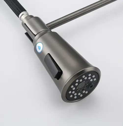 Смеситель для кухни Gappo с подключением фильтра G4398-69 серый Gungrey Графитовый хром - фото 3