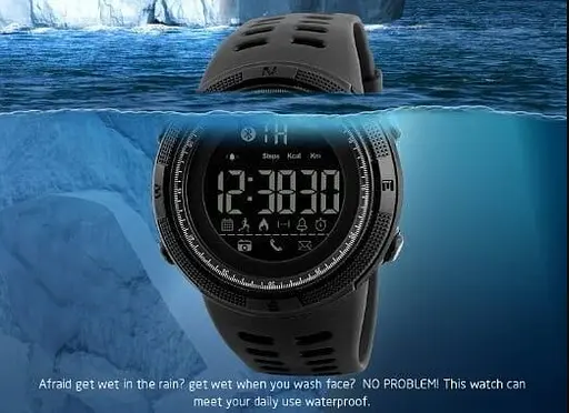 Умные наручные часы Skmei 1250 Smart Clever (Черные) - фото 8