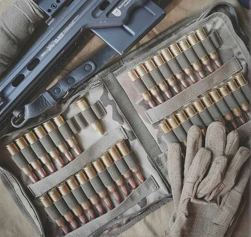 Сумка-патронташ на 80 набоїв закритий для 338 LM, 338 NM, 300 NM, 3006 GEN 3 мультикам з карманом та моллі - фото 7