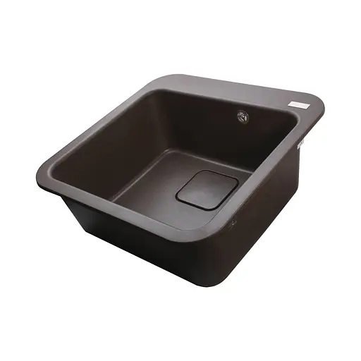 Гранітна мийка Globus Lux Barbora коричневий 510x510мм-А0006 000009833, Коричневий - фото 4