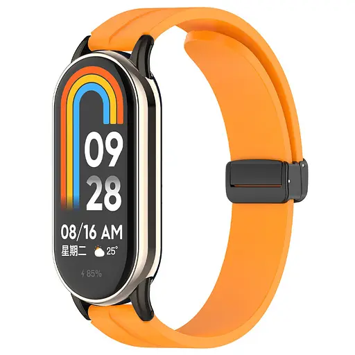 Ремешок Line Magnetic для Xiaomi Mi Band 9/8/10 Оранжевый / Orange