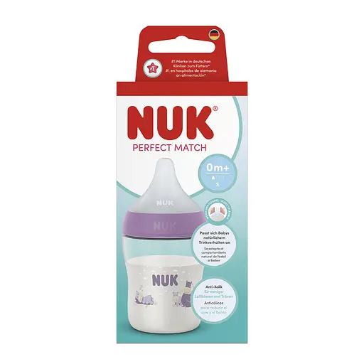 Бутылка Nuk Perfect Match S 150 мл гиппопотам (3954200) - фото 3