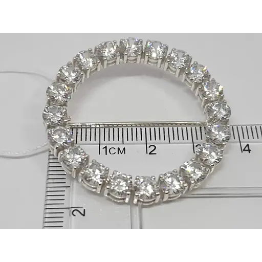 Серебряная брошь Ирий с фианитами. Артикул 9531 - фото 4