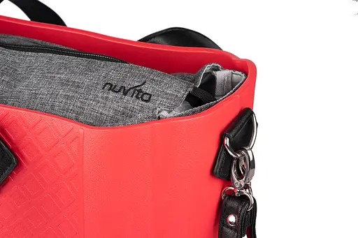 Сумка MyMia ручки эко-кожа, коврик, ремни для коляски, красно-черный Nuvita det0018688 - фото 7