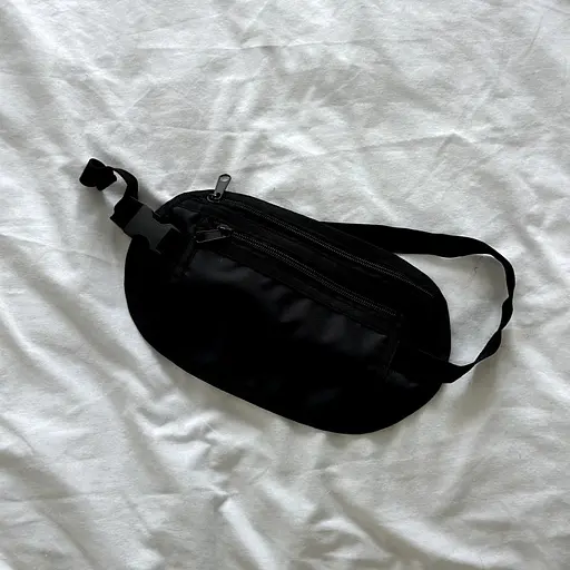 Набір для подорожі бананка на пояс для грошей та сумка для речей (чорний) - фото 3
