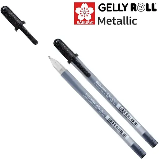 Ручка гелевая Sakura Metallic Черный - фото 2