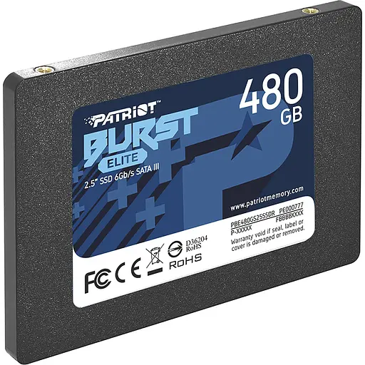 SSD накопичувач Patriot Burst Elite 480 GB (PBE480GS25SSDR) [153432] - фото 2