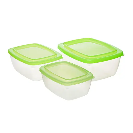 Набір пластикових контейнерів для зберігання харчових продуктів (0.6 л/1 л/1.5 л) 87934 - фото 9