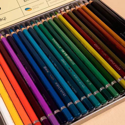 Набор карандашей акварельных 99IDEAS "Aqua Expert" 24 цвета, Outdoor, металлическая коробка, 99AE-24OUTD - фото 5