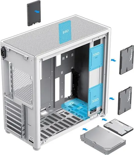 Корпус GameMax Spark Pro Full White (Spark Pro Full White) Без БП - фото 4