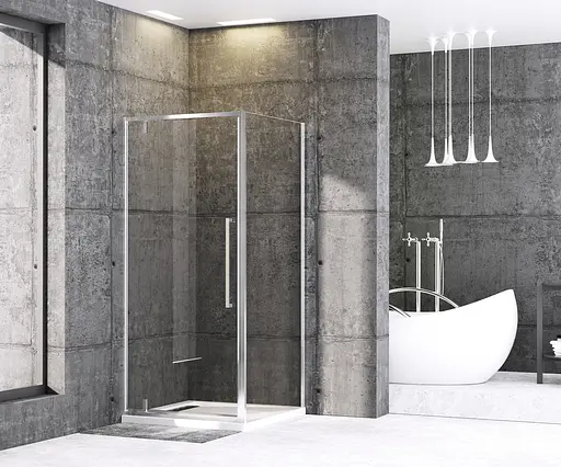 Душевая кабина без поддона Mixxus Premium Bevel SC01-90x90x195-TR хром прозрачное стекло 6 мм MI6863, Универсальная, прозрачная, хром - фото 3