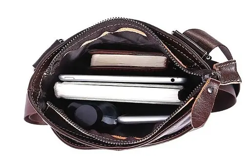 Сумка кожаная мужская Vintage 22,5х23,5х1,5 см sum0012797 - фото 5