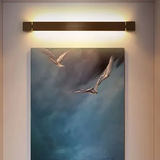 Сучасні лінійні бра в чорному кольорі корпусу 73 см Арт. WB1/730 BK Line F - фото 4