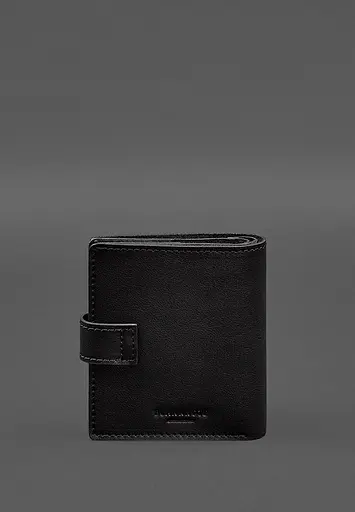 Кожаная обложка-портмоне для военного билета офицера запаса (широкий документ) Черная - фото 8