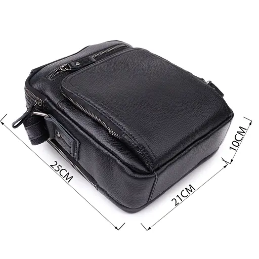 Ділова чоловіча сумка з ручкою для перенесення в руці з натуральної шкіри Vintage 21х25х10 см sum0027500 - фото 13