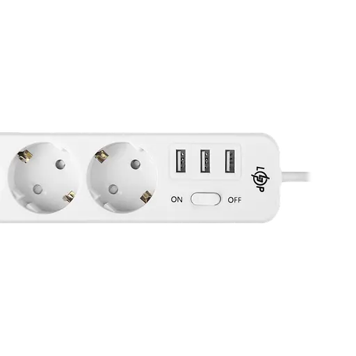 Мережевий фільтр PREMIUM LP-X3 USB 4 м White (2200 Вт) - фото 4