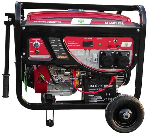 Бензиновий генератор GASOLINE SL6500EDX (6.0-6.5 кВт) з колесами + Електростартер
