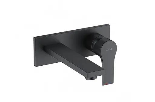 Настенный смеситель для умывальника Kludi Zenta черный мат 482473965 - фото 1
