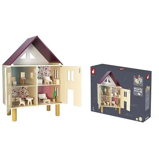 Janod Ігровий набір Ляльковий будинок трьоповерховий