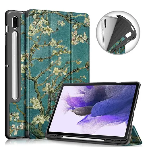 Чохол  SlimTPU Spen holder Samsung Galaxy Tab S10+ Plus / S9 Fe + / S9 Plus Гілочки Мигдалю