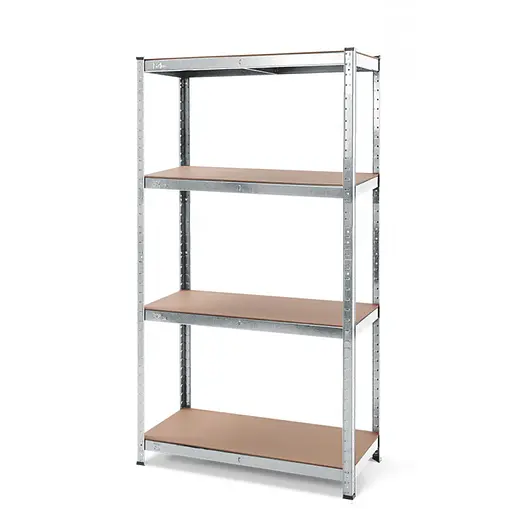 Стелаж металевий 100x90x40 см ЦИНК 4 полички MДФ (5 мм) БОНА-ПРО