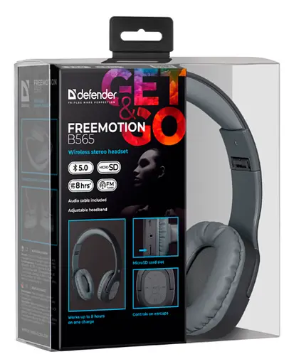 Наушники Defender FreeMotion B565 Bluetooth Gray (63565) - фото 9