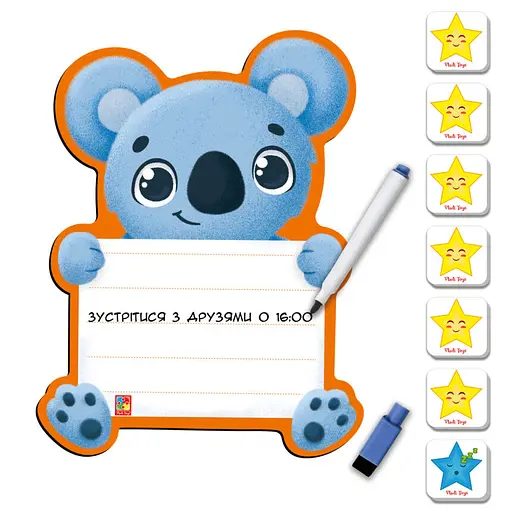 Магнитная доска "Коала" с маркером Vladi Toys VT3601-23 укр - фото 2