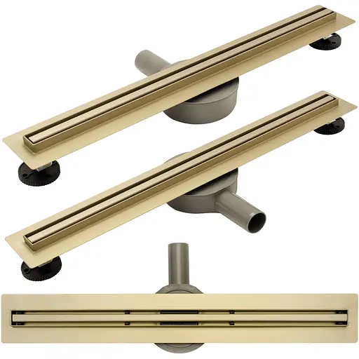 Душовий канал Rea Neo Slim Pro gold 90 см REA-G8016 - фото 1