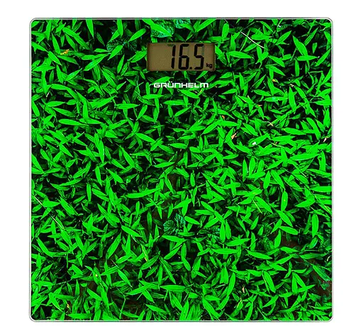 Напольные электронные весы бытовые Grunhelm BES-GRA20 стеклянные весы Весенняя зелень 180 кг - фото 1