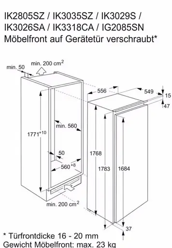 Вбудований холодильник Electrolux IK 3026 SAL холодильна камера 177.2 см - фото 8